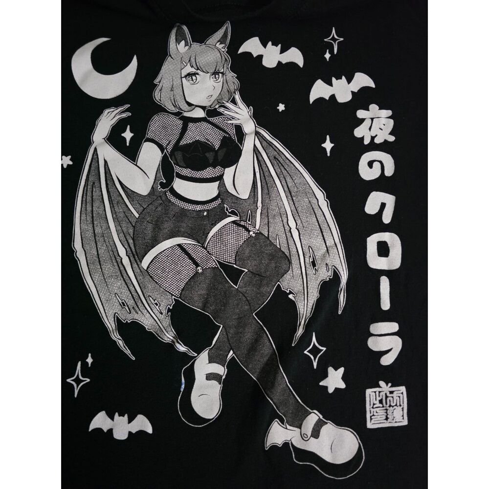 Square Rose Studios Anime Goth Graphic Tee Black Size L